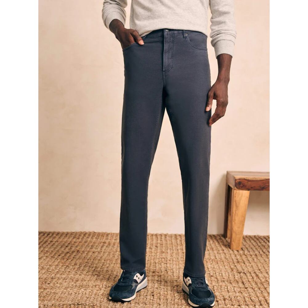 Faherty Men's Dark Gray Stretch Pants